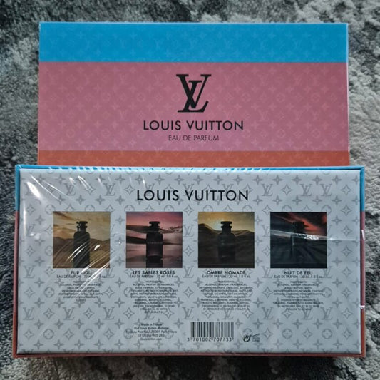 Louis Vuitton Set Les Sables Roses/Pur Oud/Ombre Nomade/Nuit De Feu (Pink & Blue Box) (4x30ml)
